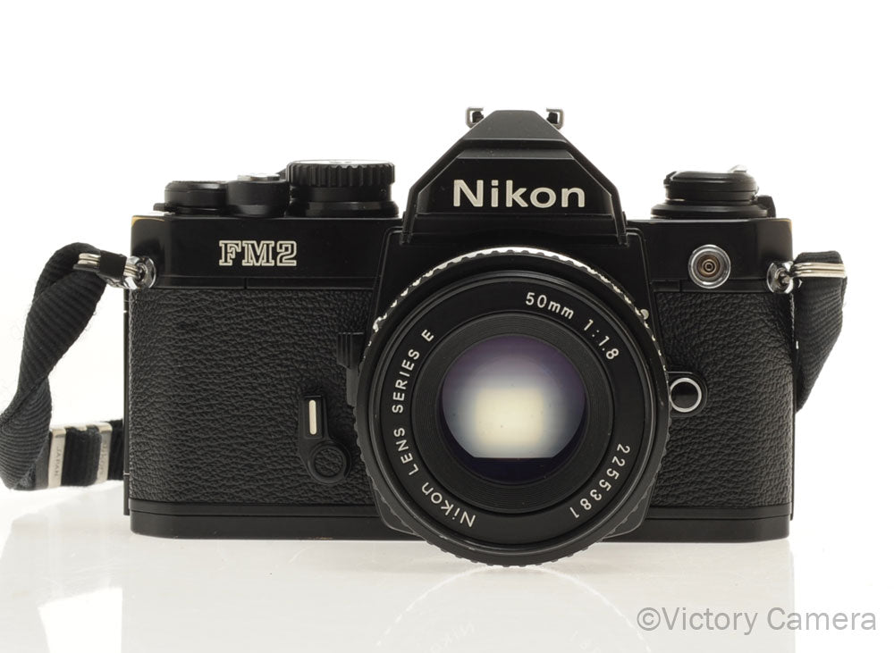 Nikon FM-2 FM2 Black 35mm Film SLR w/ Nikon 50mm f1.8 AI-S Lens -New Seals- [EXC-] - Victory Camera