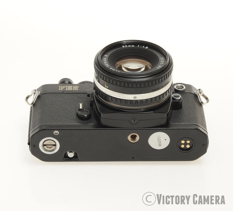 Nikon FE-2 FE2 Black 35mm Camera with 50mm f1.8 AI-S Lens -New Seals- [EXC]