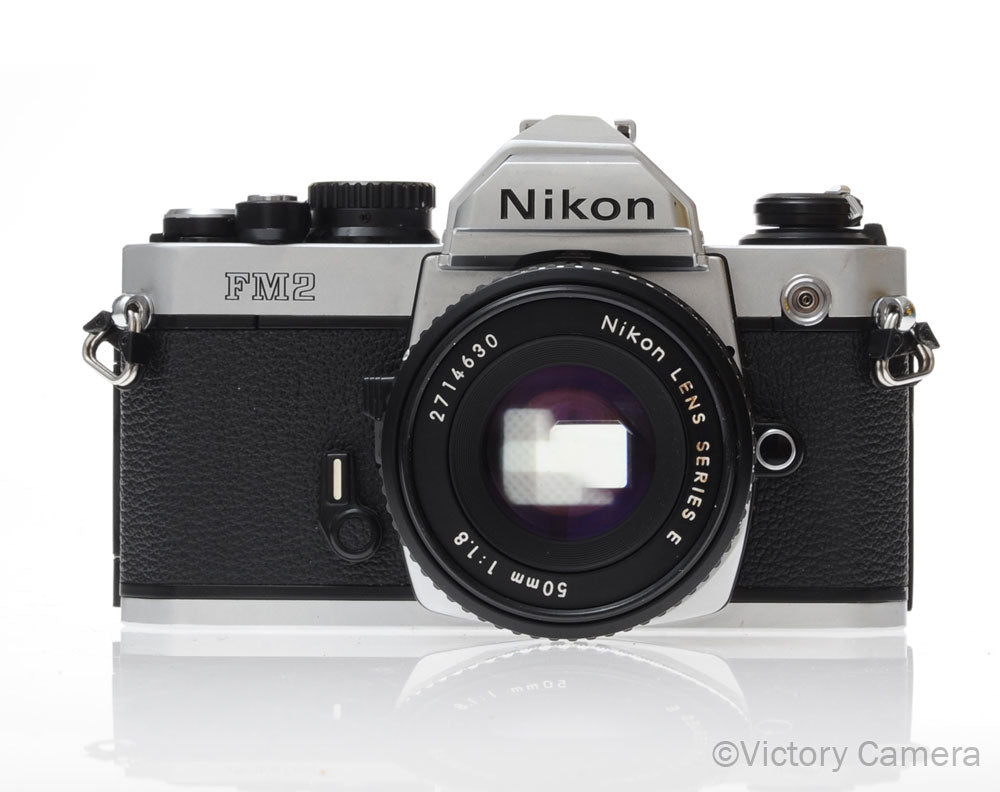 Nikon FM2-N FM2n 35mm Chrome Film SLR w Nikon 50mm f1.8 AI-s Lens [EXC] - Victory Camera