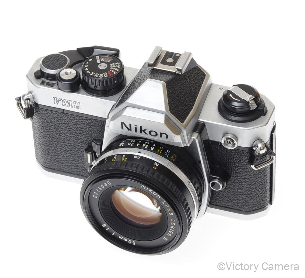 Nikon FM2-N FM2n 35mm Chrome Film SLR w Nikon 50mm f1.8 AI-s Lens [EXC] - Victory Camera