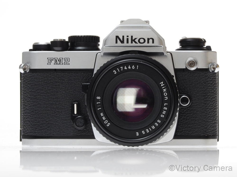 Nikon FM2-N FM2N Chrome Camera Body w/ 50mm f1.8 AI-s Lens -New Seals- [EXC] - Victory Camera