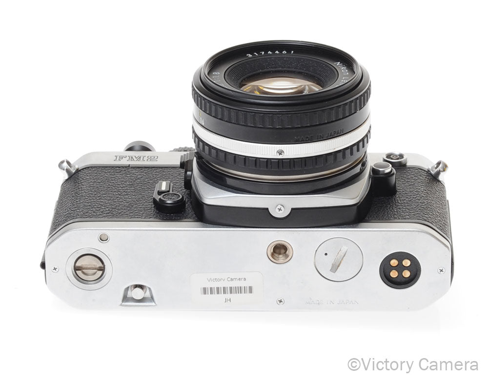Nikon FM2-N FM2N Chrome Camera Body w/ 50mm f1.8 AI-s Lens -New Seals- [EXC] - Victory Camera