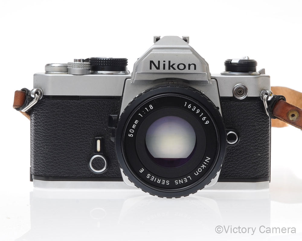 Nikon FM Chrome 35mm Film Camera w/ 50mm f1.8 AI-s Lens [EXC] - Victory Camera