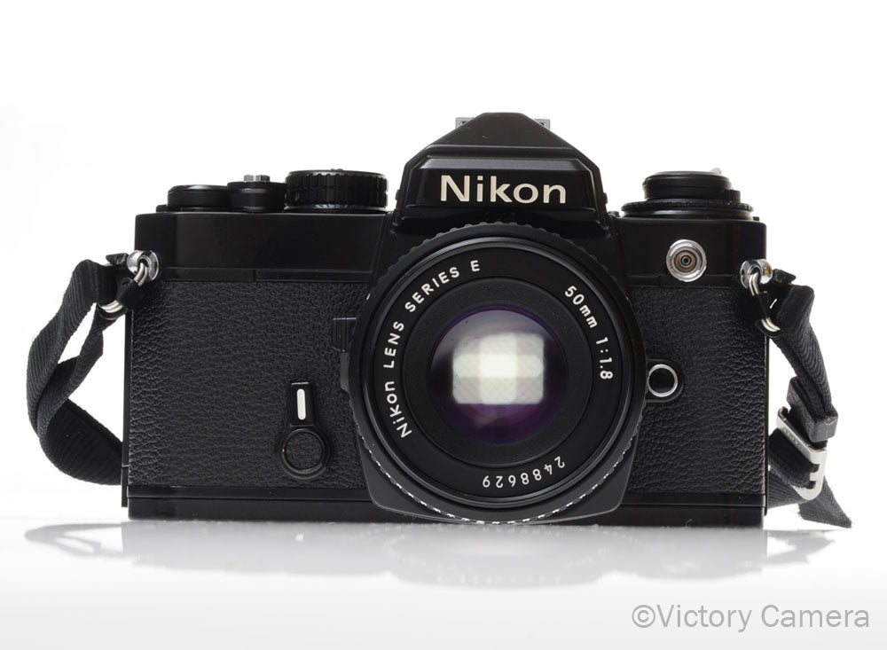 Nikon FE Black 35mm Film Camera with 50mm f1.8 AI-S Lens [EXC+] - Victory Camera
