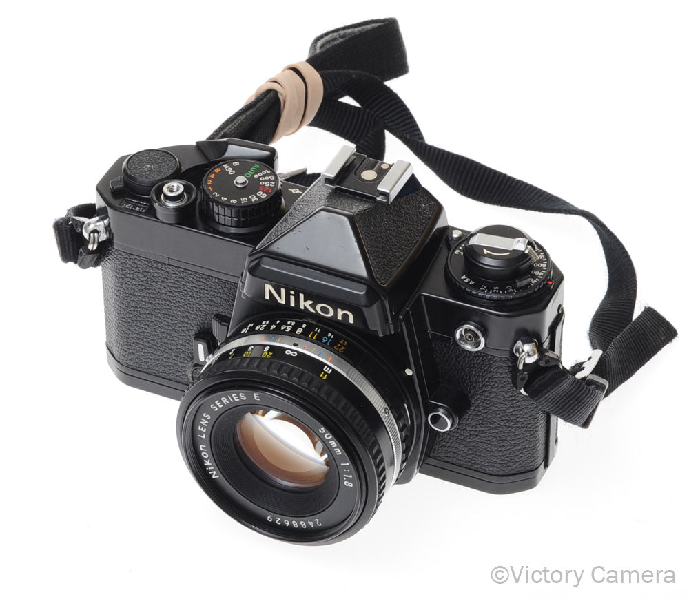 Nikon FE Black 35mm Film Camera with 50mm f1.8 AI-S Lens [EXC+] - Victory Camera