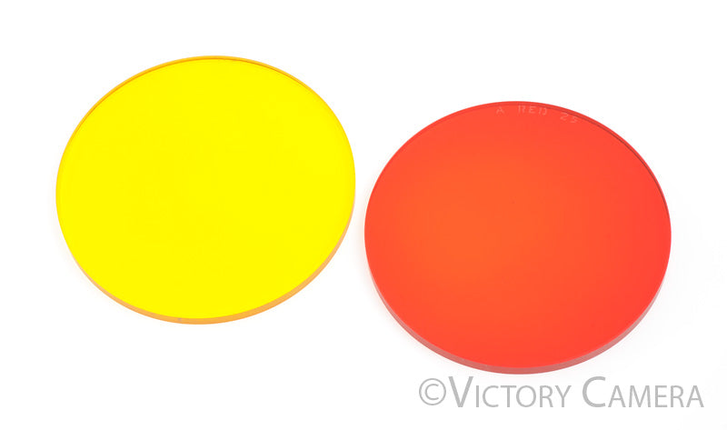 Rare Red and Yellow Filters for Graflex K-21 Camera [Good] - Victory Camera