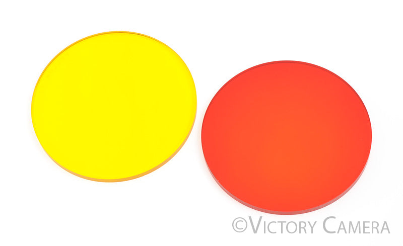 Rare Red and Yellow Filters for Graflex K-21 Camera [Good] - Victory Camera