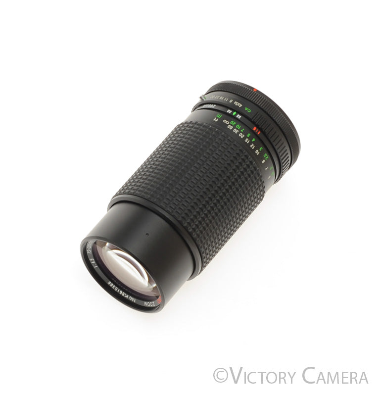 Tou/Five Star 75-200mm f4.5 Macro Telephoto Zoom Lens for Canon FD [EXC+] - Victory Camera