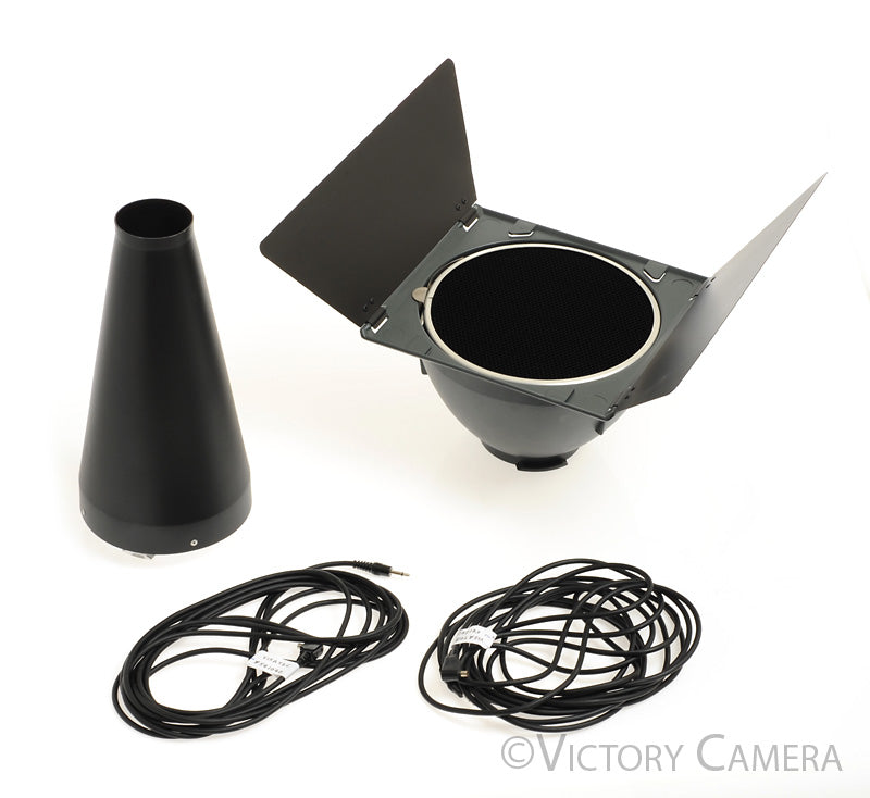 Visatec Accessory Kit: Barn Doors, Reflector, Snoot, Sync Cables [EXC] - Victory Camera