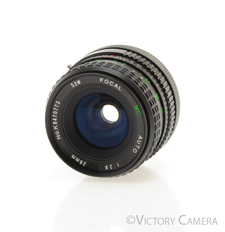 Focal MC Auto 28mm f2.8 Wide Angle Lens for Canon FD [EXC+] - Victory Camera