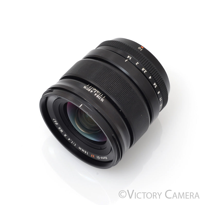 Fuji Nono-GI XF 16mm f1.4 R WR Wide-Angle Prime Lens for X Mount [EXC+] - Victory Camera