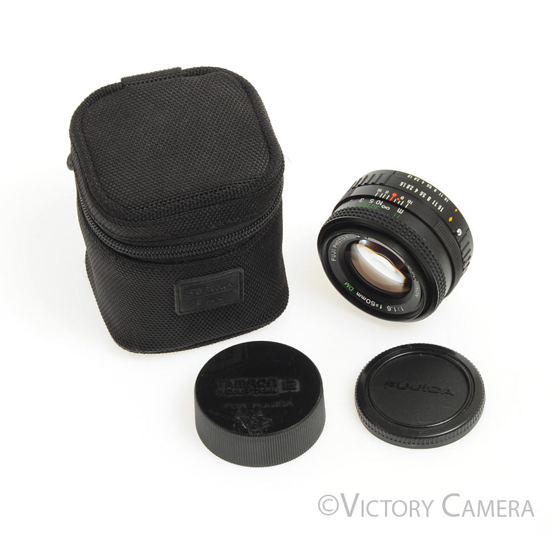 Fuji X-Fujinon 50mm f1.6 DM Fast Prime Lens for Fuji 35mm SLR [EXC+] - Victory Camera
