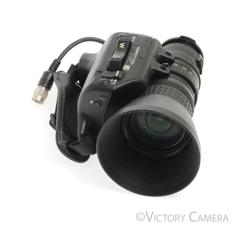 Fuji Fujinon TV-Z 7.3-102mm f1.9 TV Zoom Lens w/ Shade -Clean Glass- - Victory Camera