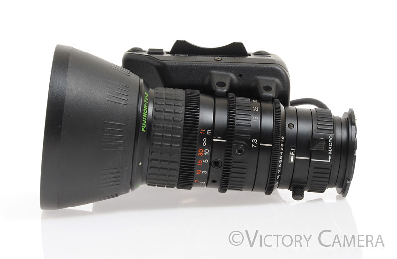 Fuji Fujinon TV-Z 7.3-102mm f1.9 TV Zoom Lens w/ Shade -Clean Glass- - Victory Camera