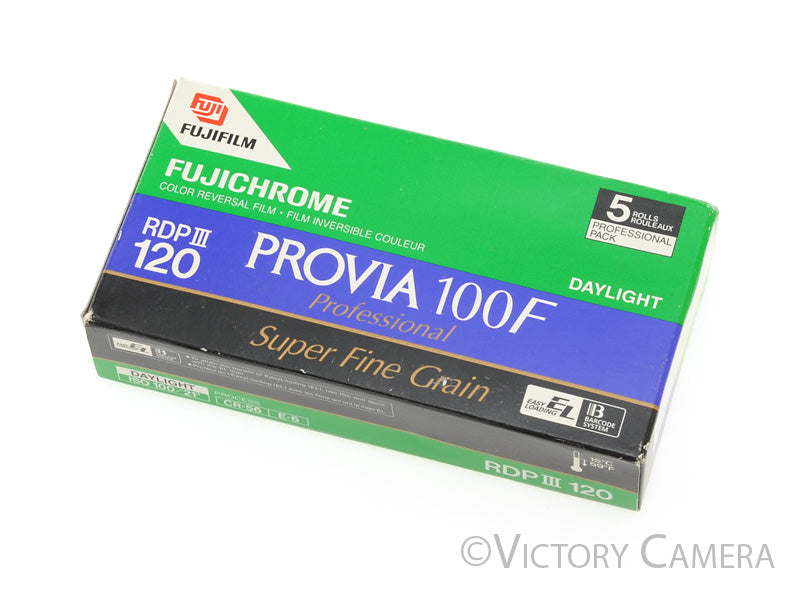 5x Fuji Provia 100F RDPIII 120 Medium Format Film (Exp. 2004) [AS-IS] - Victory Camera
