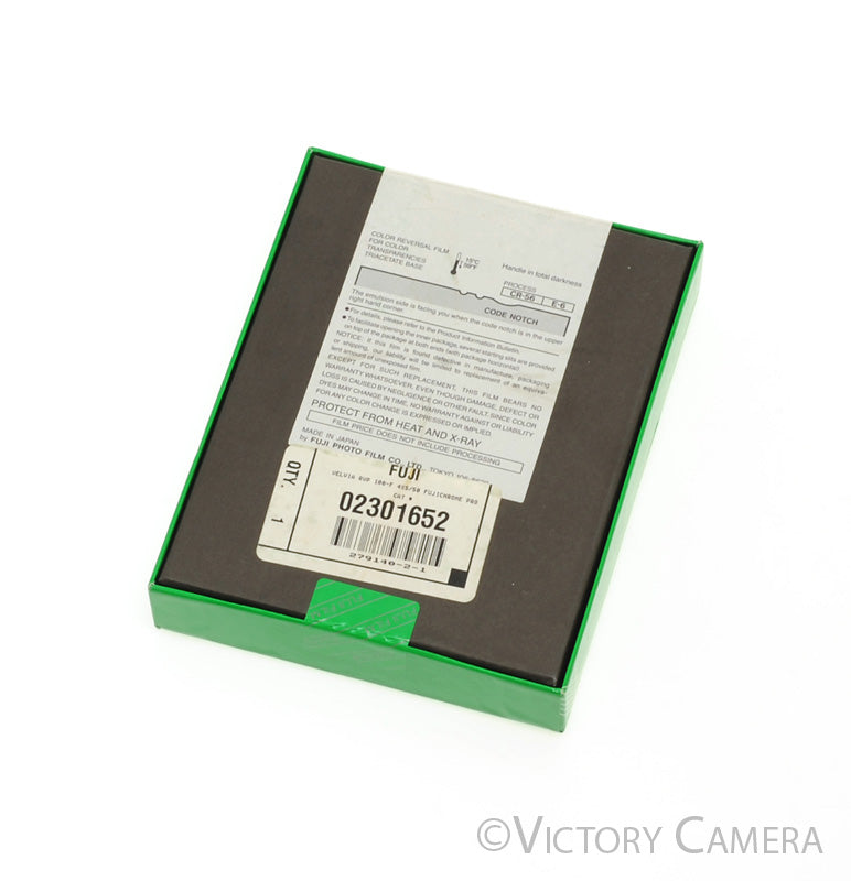 Fuji Fujichrome Velvia 100F 50 Sheets 4x5 Slide Film -Exp. 2004- [AS-IS] - Victory Camera