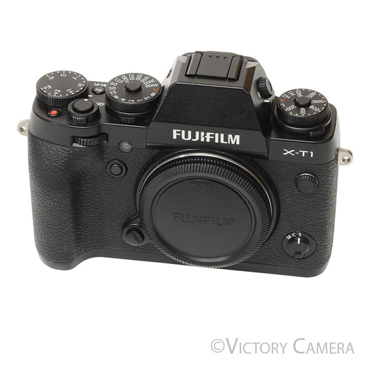 Fuji X-T1 XT1 16.3MP Black Mirrorless Digital Camera Body ~2150 Shots- [MINT-] - Victory Camera