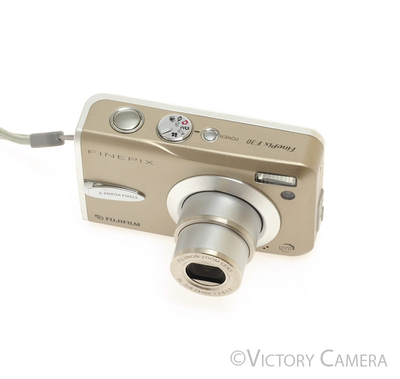 Fuji Fujifilm FinePix F30 6.3MP Gold Digital Point &amp; Shoot [EXC] - Victory Camera