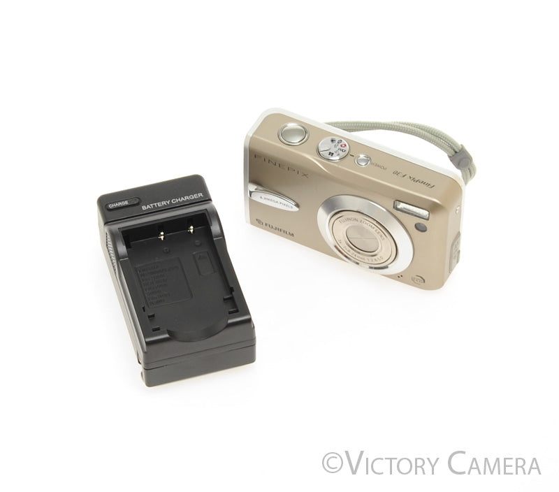Fuji Fujifilm FinePix F30 6.3MP Gold Digital Point &amp; Shoot [EXC] - Victory Camera