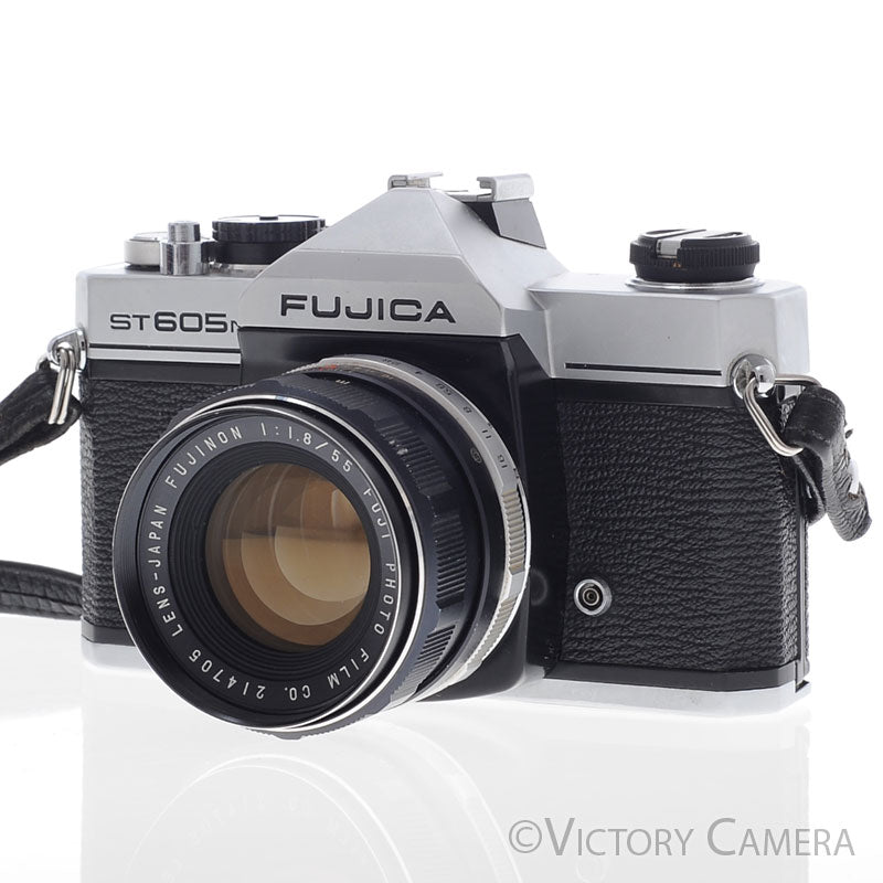 Fuji Fujica ST605N Chrome 35mm SLR Camera w/ 55mm f1.8 Lens New Seals [EXC+] - Victory Camera