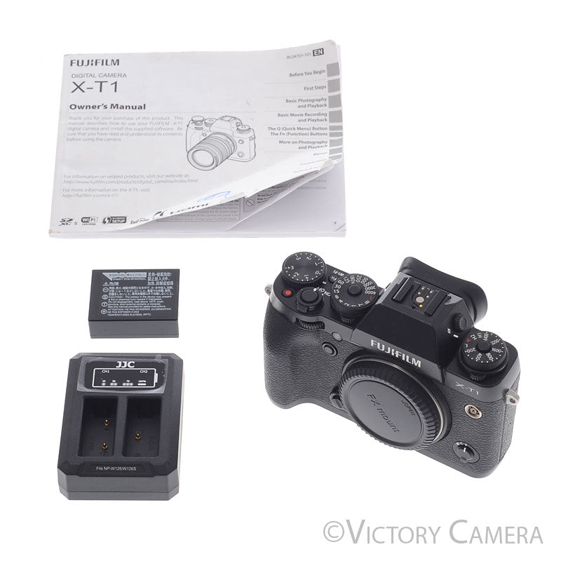 Fuji X-T1 XT1 16.3MP Black Mirrorless Digital Camera Body ~115 Shots- [EXC+] - Victory Camera