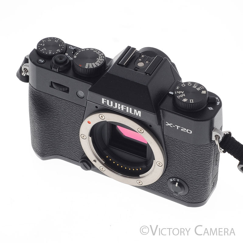 Fuji X-T20 XT20 Black 24MP Mirrorless Digital Camera Body [EXC+] - Victory Camera