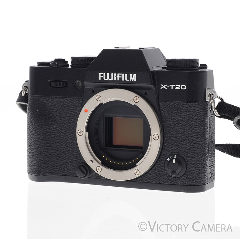 Fuji X-T20 XT20 Black 24MP Mirrorless Digital Camera Body [EXC+] - Victory Camera
