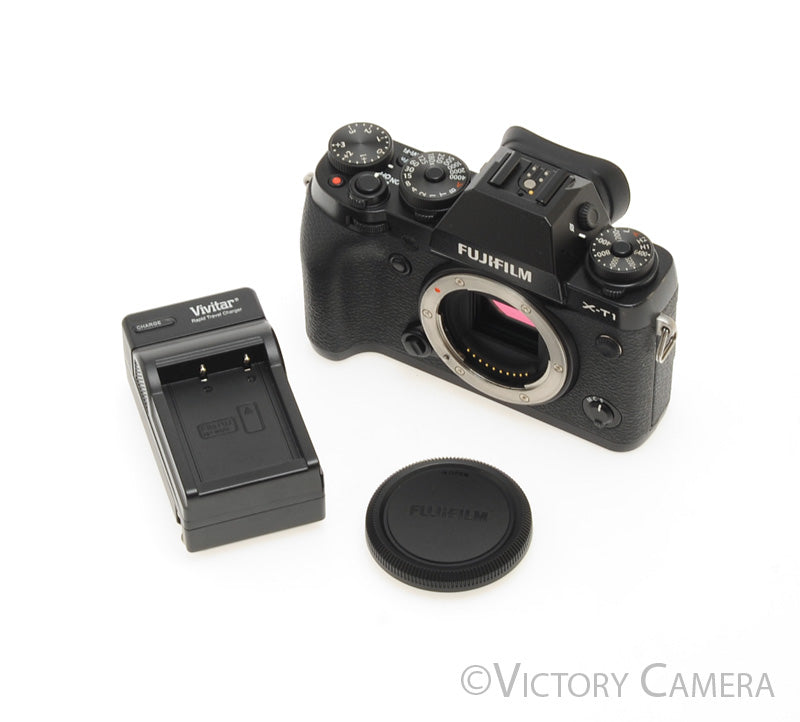 Fuji X-T1 XT1 16.3MP Black Mirrorless Digital Camera Body [EXC+] - Victory Camera