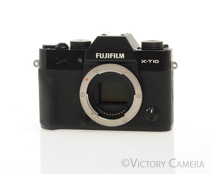 Fuji XT-10 XT10 16.3MP Black Mirrorless Digital Camera Body [EXC] - Victory Camera