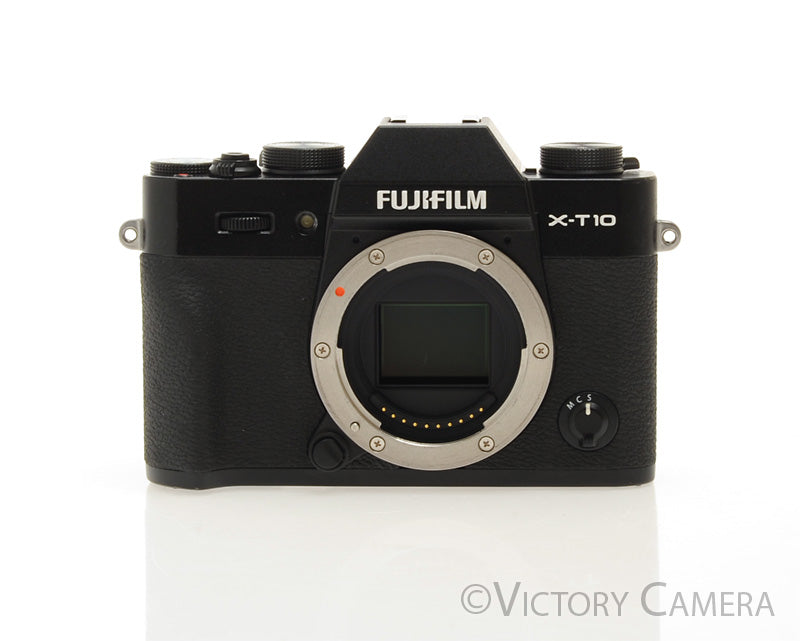 Fuji XT-10 XT10 16.3MP Black Mirrorless Digital Camera Body [EXC] - Victory Camera