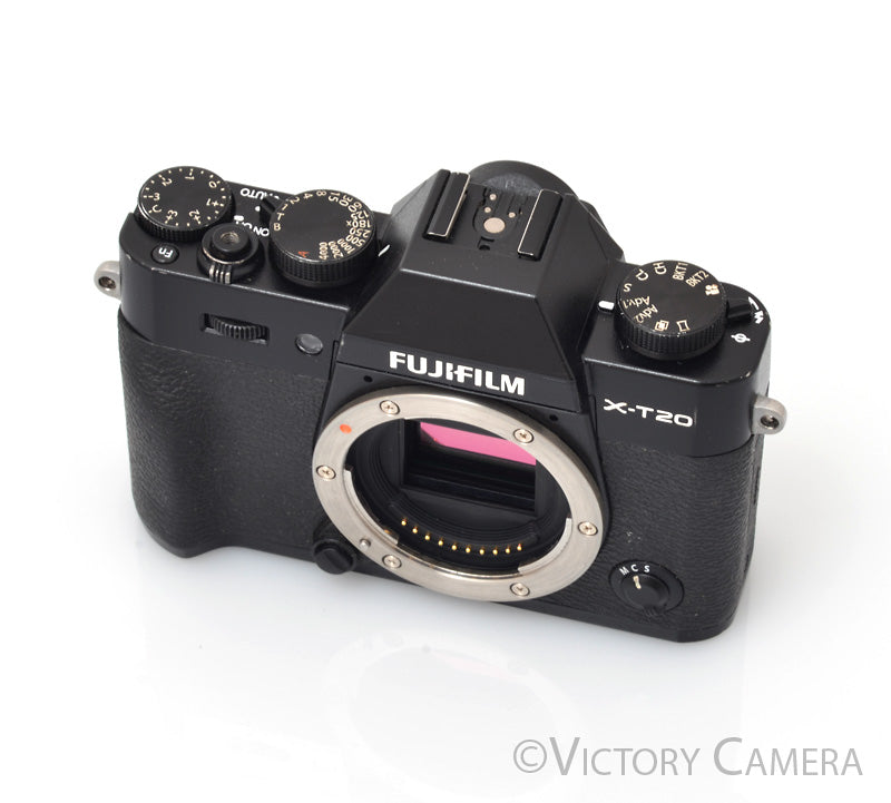 Fuji X-T20 Black 24MP Mirrorless Digital Camera Body [EXC-] - Victory Camera