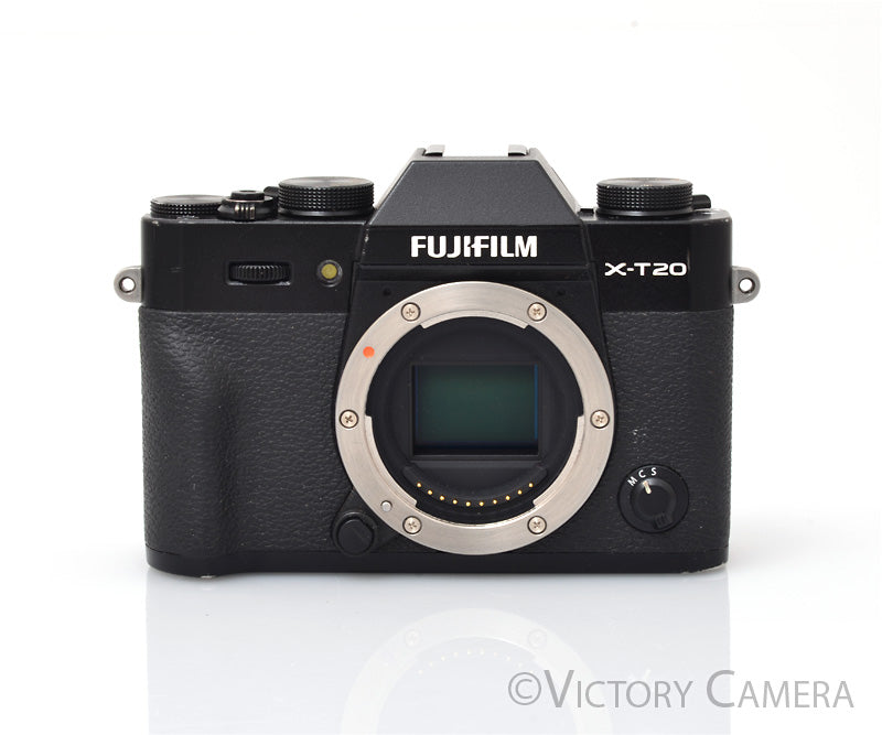 Fuji X-T20 Black 24MP Mirrorless Digital Camera Body [EXC-] - Victory Camera