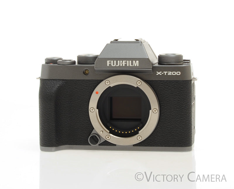 Fuji X-T200 Grey 24MP Mirrorless Digital Camera Body [MINT-] - Victory Camera