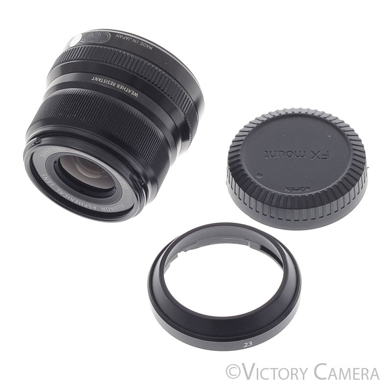 Fuji Fujinon 23mm f2 Super EBC XF R WR Lens w/ Shade [EXC+] - Victory Camera