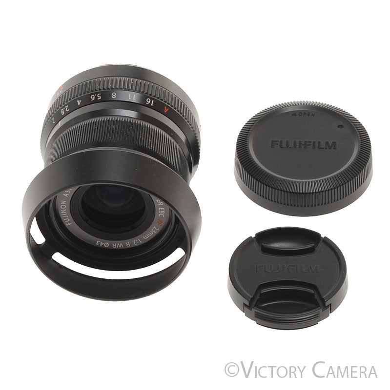 Fuji Fujinon 23mm f2 Super EBC XF WR Lens w/ Shade [EXC+] - Victory Camera