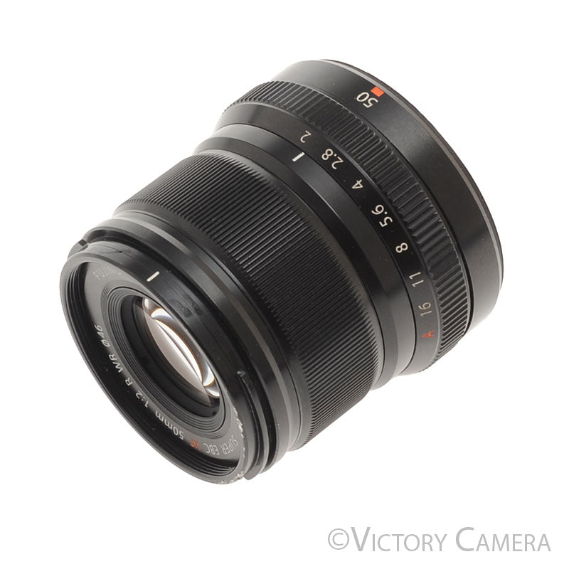 Fuji Fujinon Super EBC 50mm f2 XF R WR Prime Lens for X Mount w/ Shade [EXC-] - Victory Camera