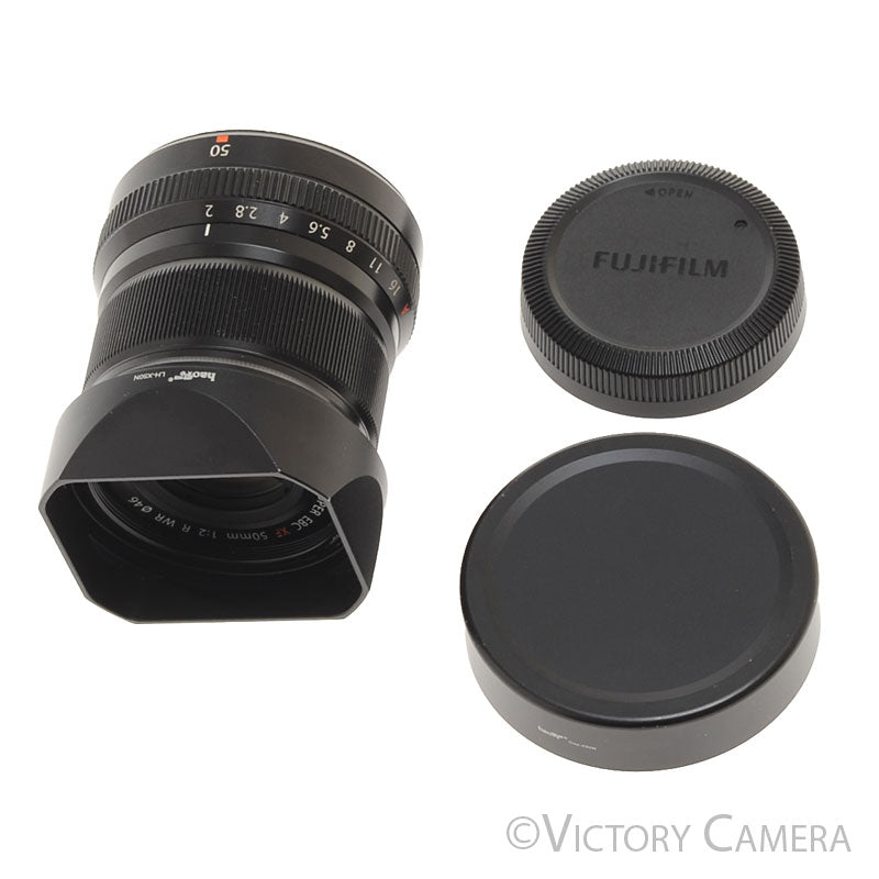 Fuji Fujinon Super EBC 50mm f2 XF R WR Prime Lens for X Mount w/ Shade [EXC-] - Victory Camera