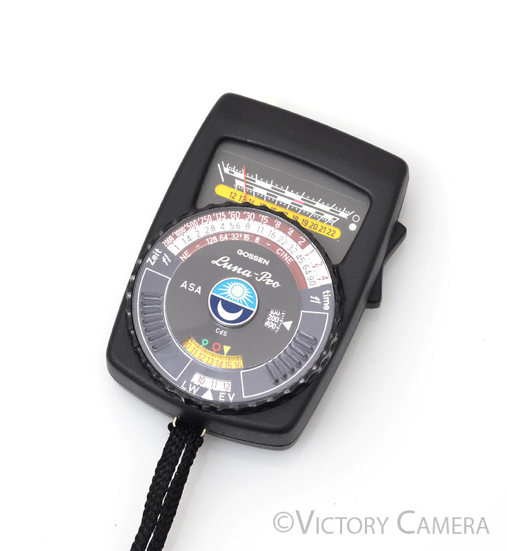 Gossen Luna-Pro Black Ambient Light Meter w/ Case [EXC+]