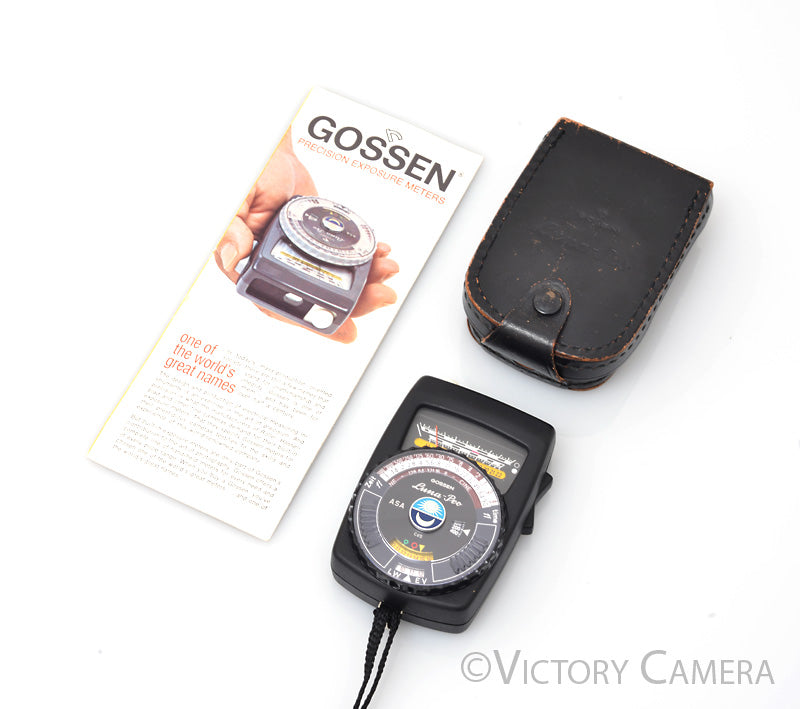 Gossen Luna-Pro Black Ambient Light Meter w/ Case [EXC+]