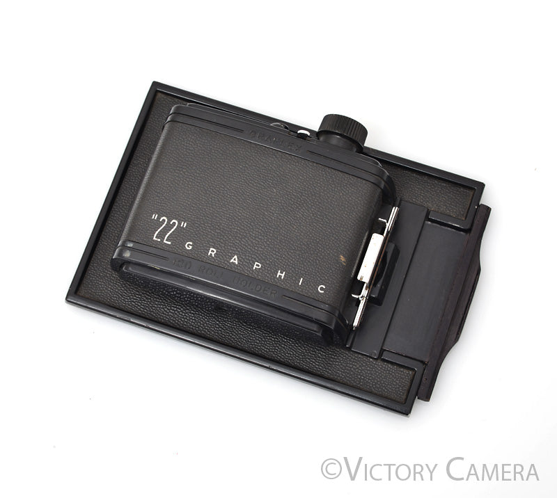Graflex Graphic 22 120 Roll Film Holder 6x9 Film Back for 4x5 [GOOD] - Victory Camera
