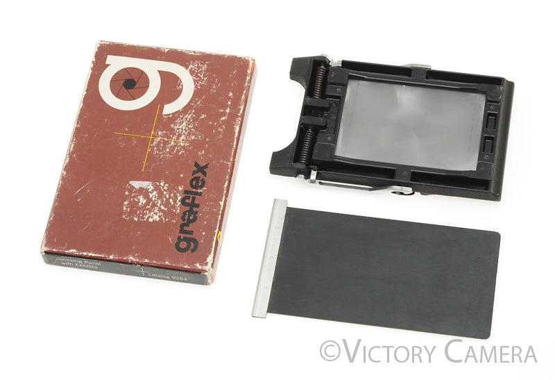 Graflex Baby Graphic 3 1/4&quot; x 4 1/4&quot; Graflok Ground Glass + Pop Shade [EXC+] - Victory Camera