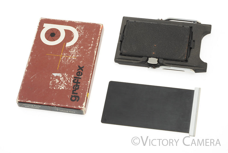 Graflex Baby Graphic 3 1/4&quot; x 4 1/4&quot; Graflok Ground Glass + Pop Shade [EXC+] - Victory Camera