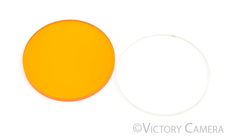 Rare Orange and Clear Filters for Graflex K-21 Camera [Good] - Victory Camera