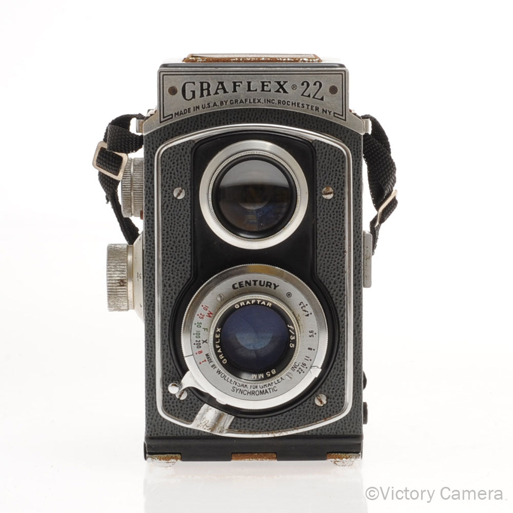 Graflex 22 TLR Model 400 6x6 120mm Camera w/ Graftar 85mm f2.8 [BAR] - Victory Camera