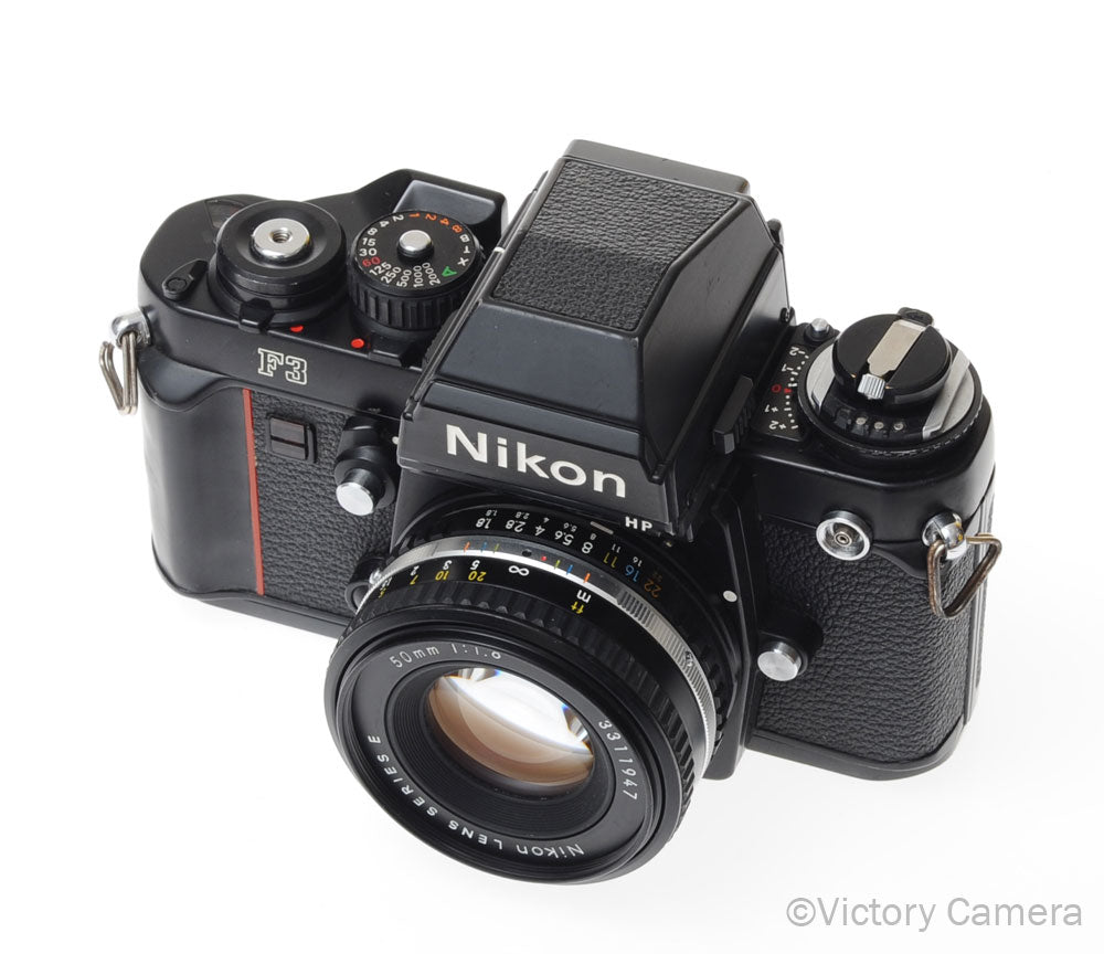 Nikon F3 HP F3HP 35mm Film Camera w/ Nikon 50mm f1.8 AI-s Lens [EXC] image 2