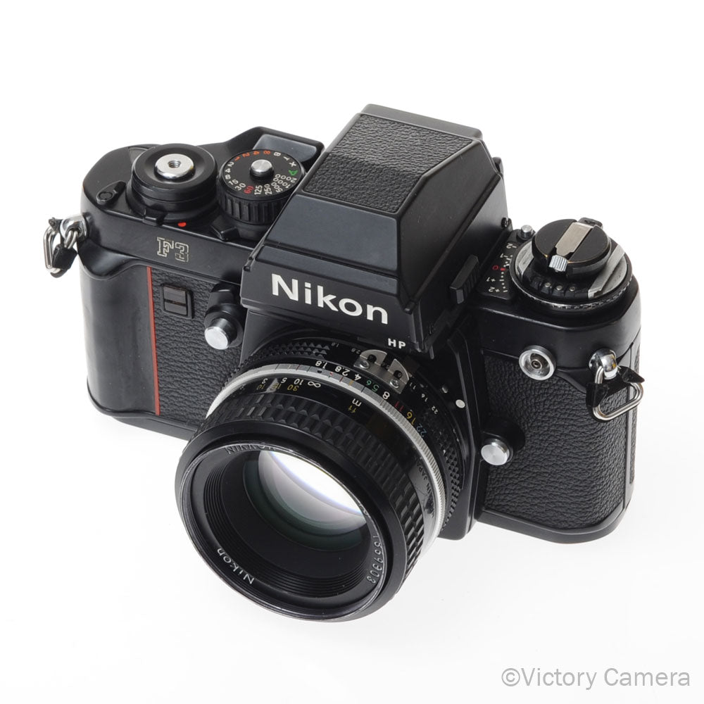 Nikon F3 HP F3HP 35mm Film Camera w/ Nikon 50mm f1.8 AI Lens [EXC+] - Victory Camera