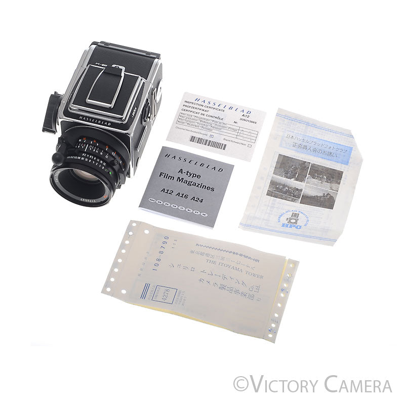 Hasselblad 503CW "Star" ISO 3200 Camera w/ 80mm f2.8 CF T* Lens A12 Back [MINT-] image 8