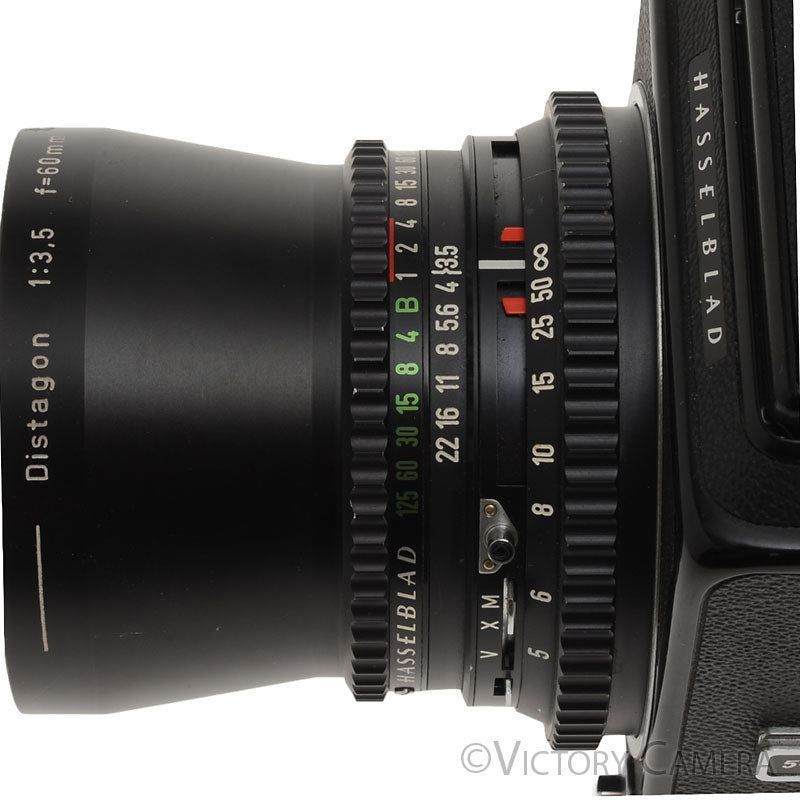 Hasselblad 500c/m 500cm Black Camera 60mm T* F3.5  Lens A12 WLF [EXC+] - Victory Camera