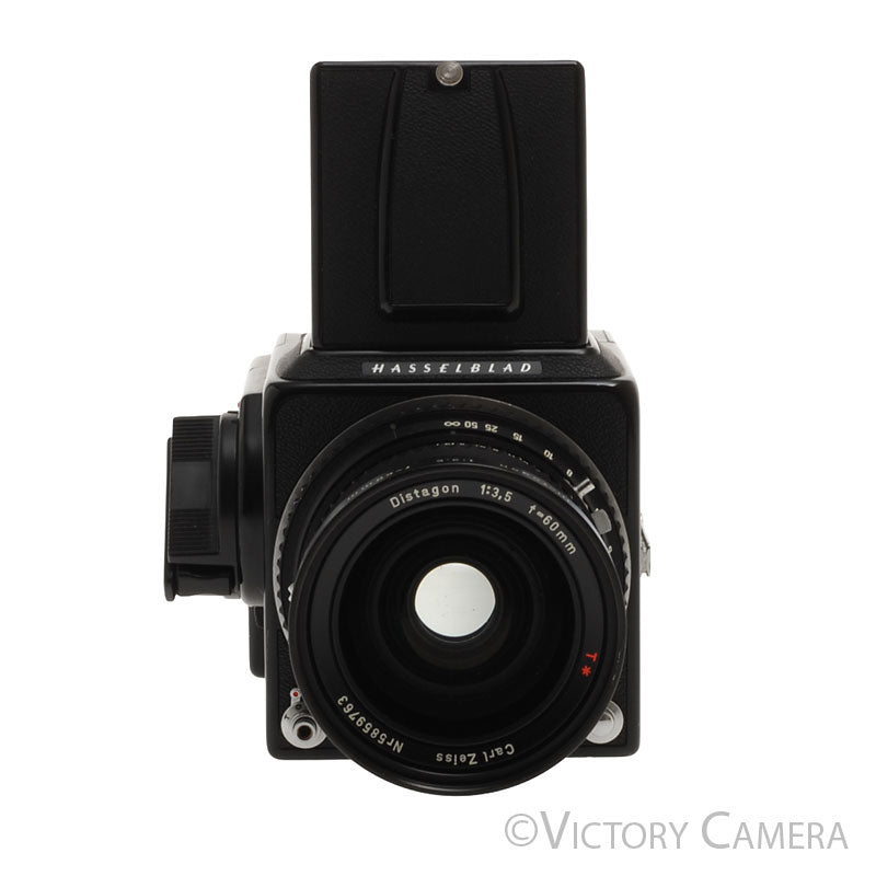 Hasselblad 500c/m 500cm Black Camera 60mm T* F3.5  Lens A12 WLF [EXC+] - Victory Camera