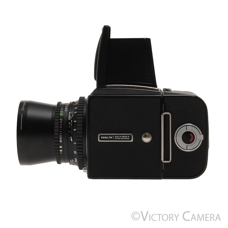 Hasselblad 500c/m 500cm Black Camera 60mm T* F3.5  Lens A12 WLF [EXC+] - Victory Camera